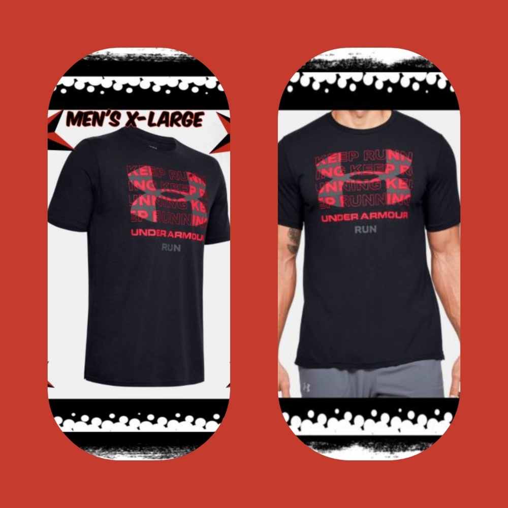 NWT~ MEN'S XL UNDER ARMOUR 'RUN' GRAPHIC SHIRT